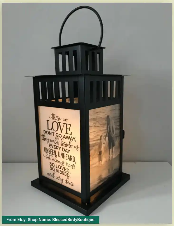 Memorial Lantern with LED Candle