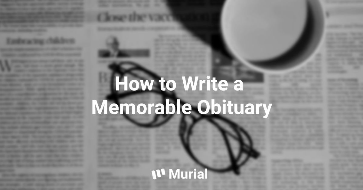 how to write obituary image